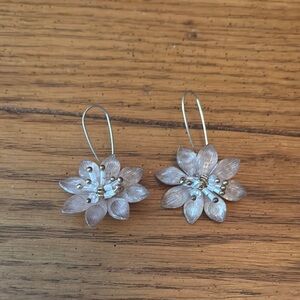 Elegant Silver Floral Earrings